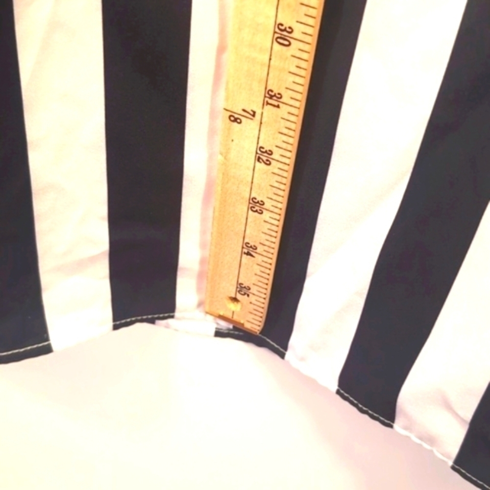 Simple black and white stripes Dress Size XL - Picture 8 of 11